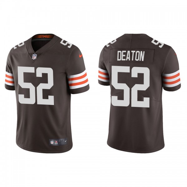 Men's Cleveland Browns Dawson Deaton Brown Vapor L...