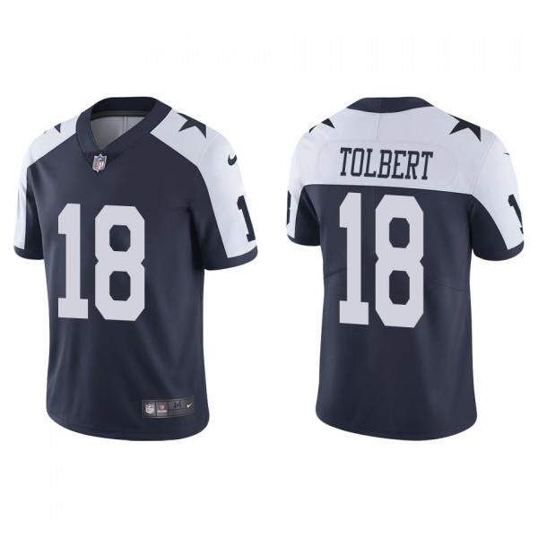 Men's Dallas Cowboys Jalen Tolbert Navy Alternate Vapor Limited Jersey