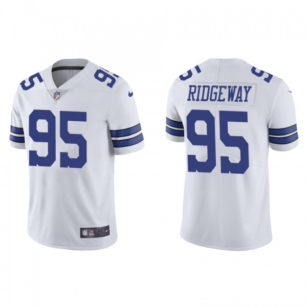 Men's Dallas Cowboys John Ridgeway White Vapor Limited Jersey