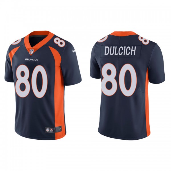 Men's Denver Broncos Greg Dulcich Navy Vapor Limit...