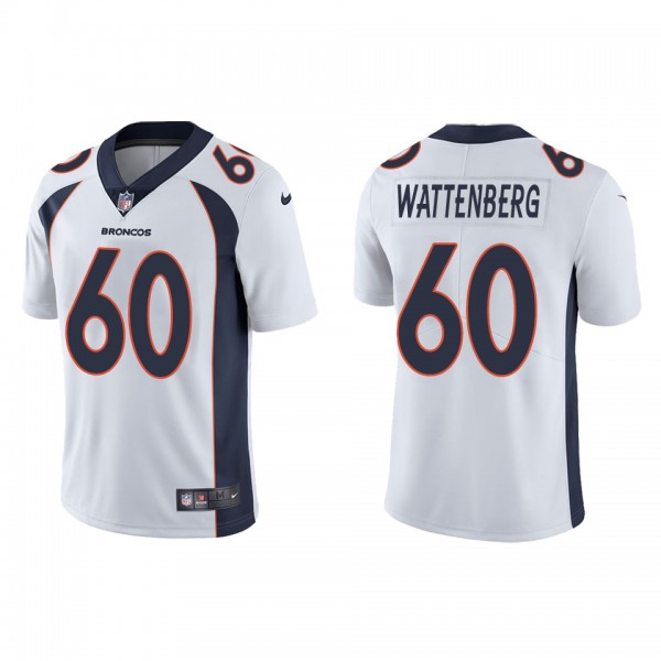 Men's Denver Broncos Luke Wattenberg White Vapor L...