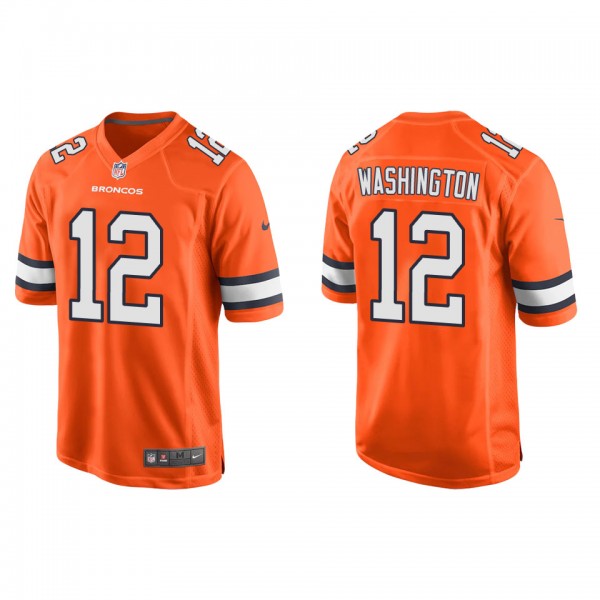 Men's Denver Broncos Montrell Washington Orange Al...