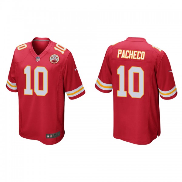 Men's Kansas City Chiefs Isaih Pacheco Red Game Je...