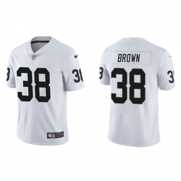 Men's Las Vegas Raiders Brittain Brown White Vapor Limited Jersey