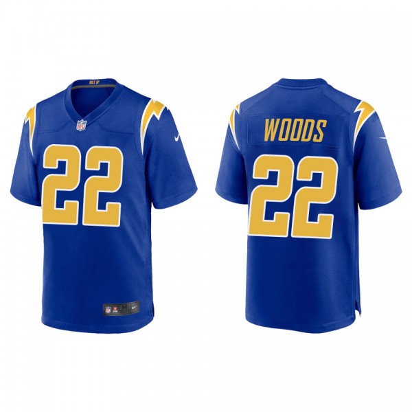 Men's Los Angeles Chargers JT Woods Royal Alternate Game Jersey