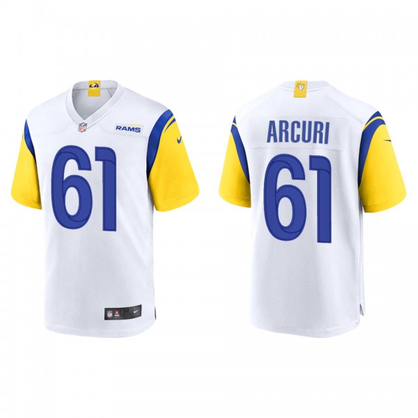 Men's Los Angeles Rams A.J. Arcuri White Alternate...