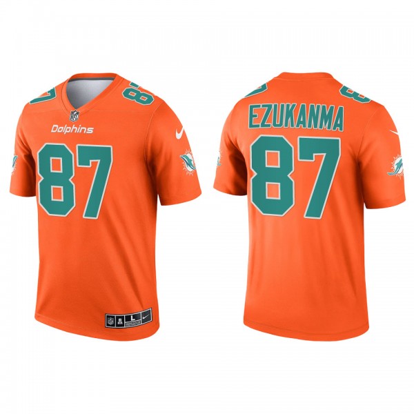 Men's Miami Dolphins Erik Ezukanma Orange Inverted...