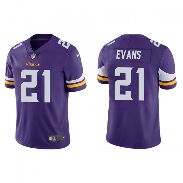 Men's Minnesota Vikings Akayleb Evans Purple Vapor...