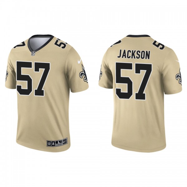 Men's New Orleans Saints Jordan Jackson Gold Inverted Legend Jersey