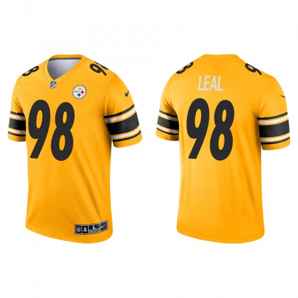 Men's Pittsburgh Steelers DeMarvin Leal Gold Inver...
