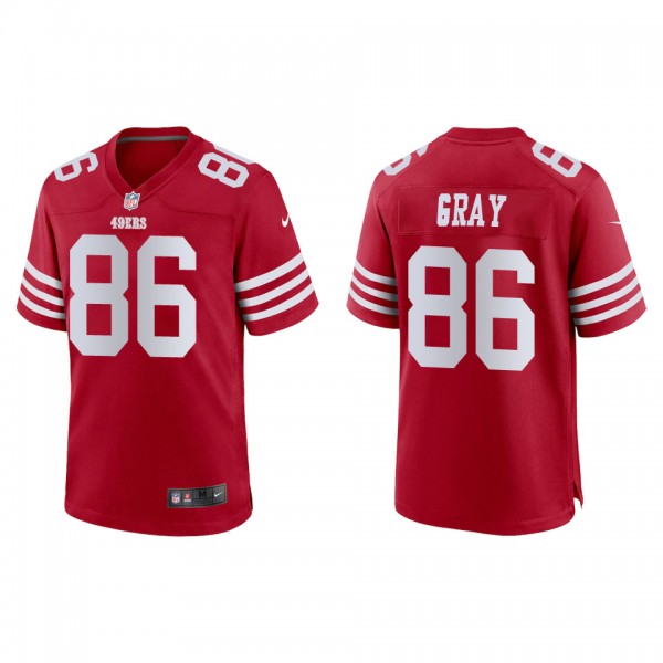 Men's San Francisco 49ers Danny Gray Scarlet Game ...