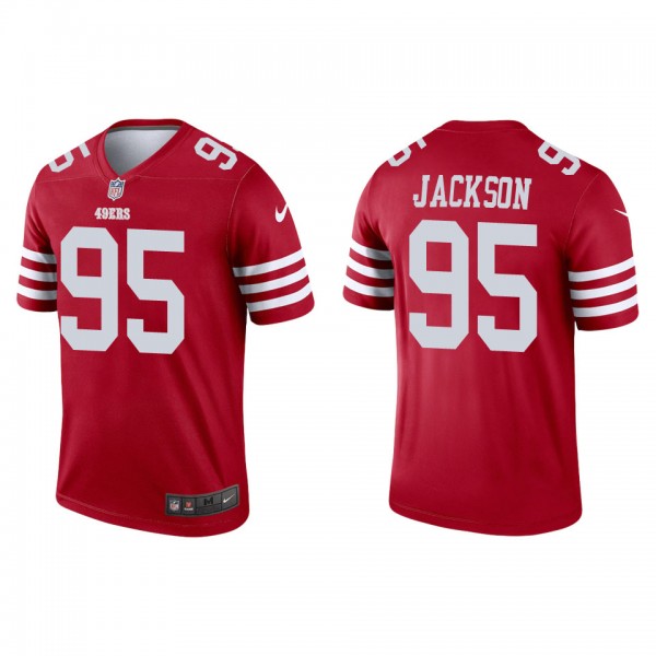 Men's San Francisco 49ers Drake Jackson Scarlet Le...