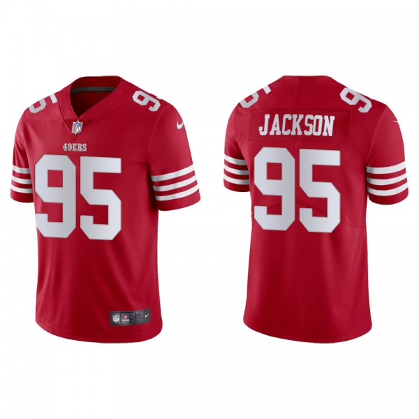 Men's San Francisco 49ers Drake Jackson Scarlet Vapor Limited Jersey