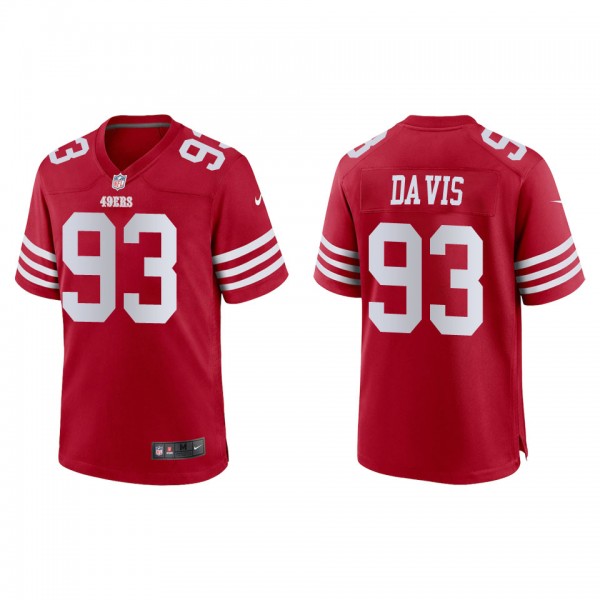 Men's San Francisco 49ers Kalia Davis Scarlet Game...
