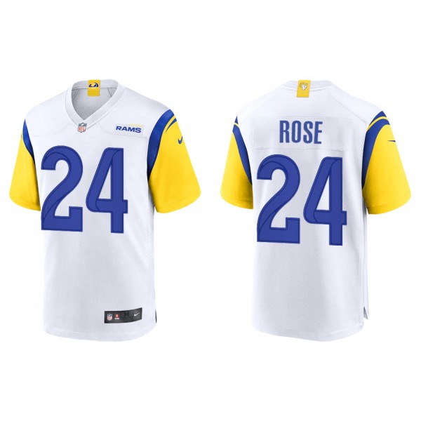 Men's Los Angeles Rams A.J. Rose White Alternate Game Jersey