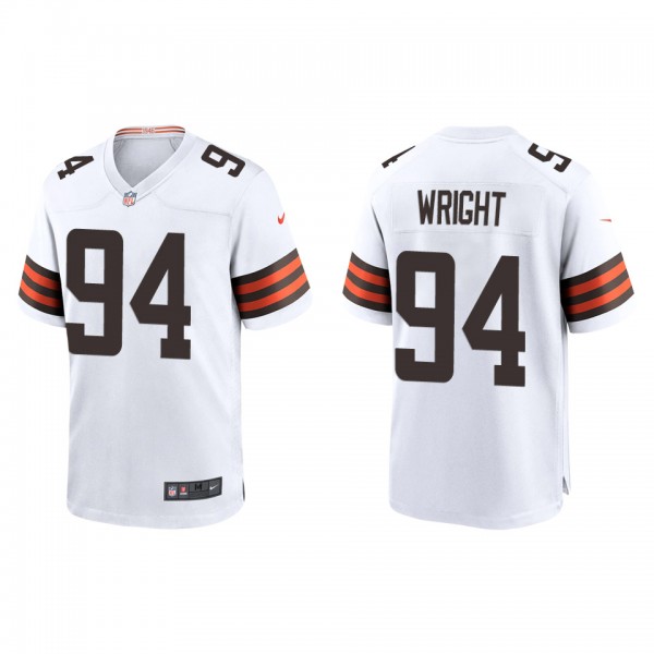 Men's Cleveland Browns Alex Wright White 2022 NFL ...