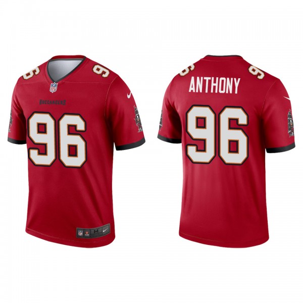 Men's Tampa Bay Buccaneers Andre Anthony Red 2022 NFL Draft Legend Jersey