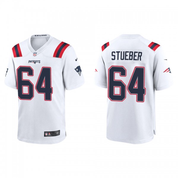 Men's New England Patriots Andrew Stueber White Ga...