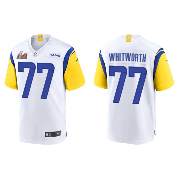 Men's Los Angeles Rams Andrew Whitworth White Supe...