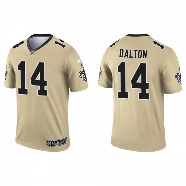 Men's New Orleans Saints Andy Dalton Gold Inverted...