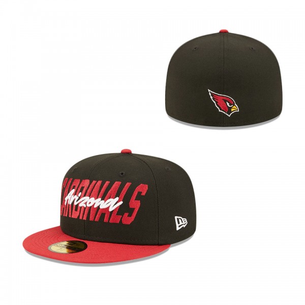 Men's Arizona Cardinals New Era Black Cardinal 2022 NFL Draft On Stage 59FIFTY Fitted Hat