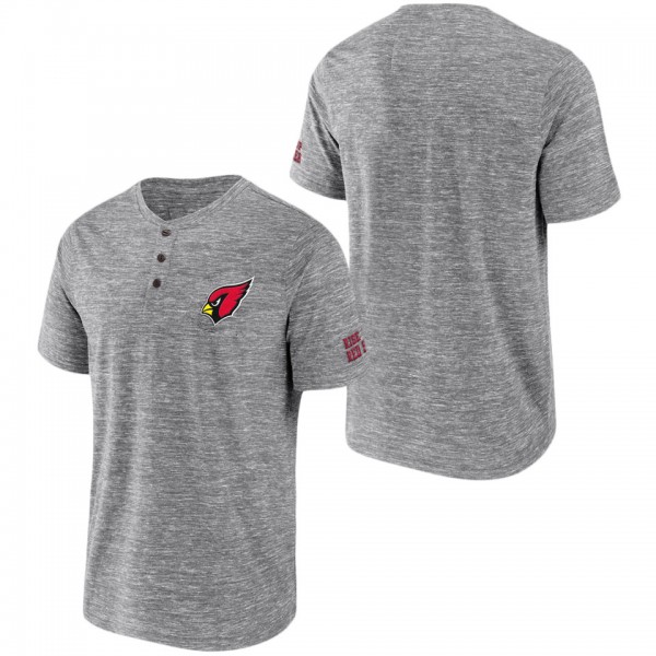 Men's Arizona Cardinals NFL x Darius Rucker Collection by Fanatics Heathered Gray Slub Henley T-Shirt
