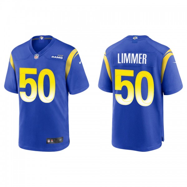 Men's Beaux Limmer Los Angeles Rams Royal Game Jer...