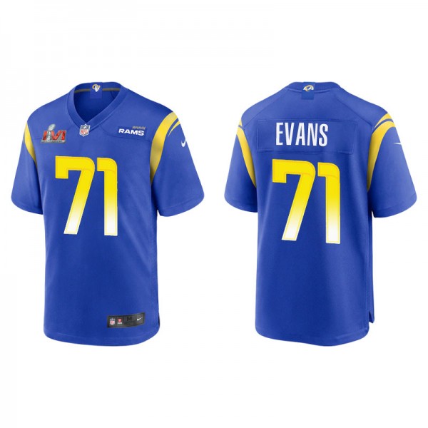 Men's Los Angeles Rams Bobby Evans Royal Super Bow...