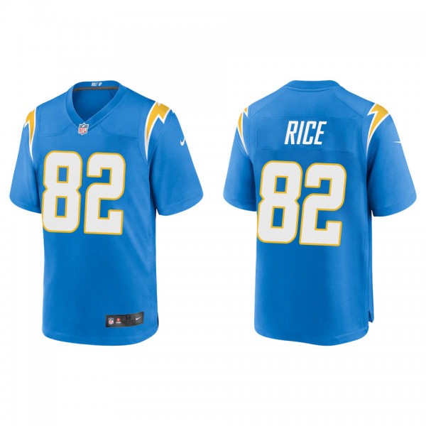 Men's Brenden Rice Los Angeles Chargers Powder Blu...