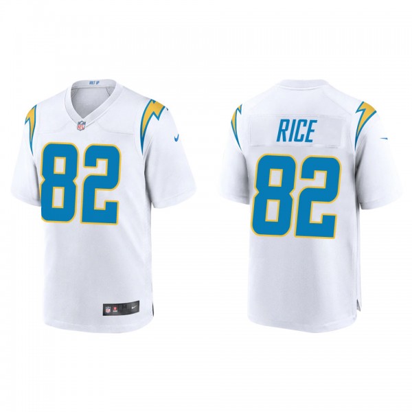 Men's Brenden Rice Los Angeles Chargers White Game...
