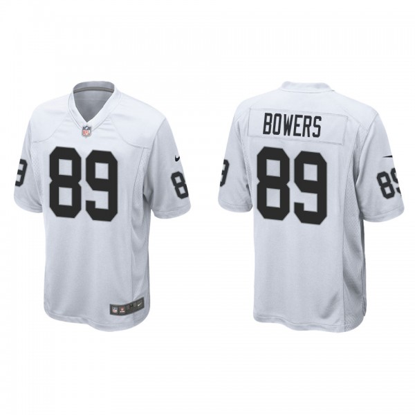 Men's Brock Bowers Las Vegas Raiders White Game Je...