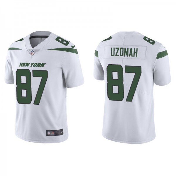 Men's New York Jets C.J. Uzomah White Vapor Limite...