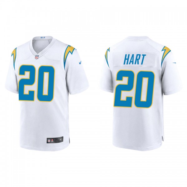 Men's Cam Hart Los Angeles Chargers White Game Jer...