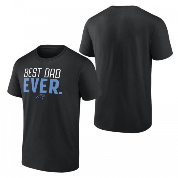 Men's Carolina Panthers Fanatics Branded Black Best Dad Ever Team T-Shirt