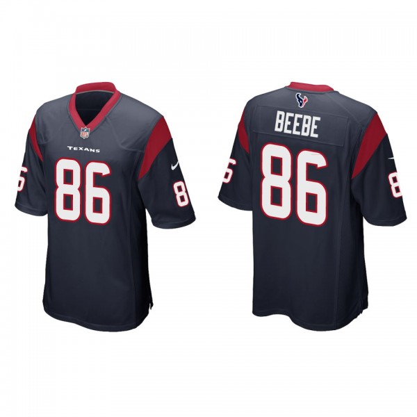Men's Houston Texans Chad Beebe Navy Game Jersey