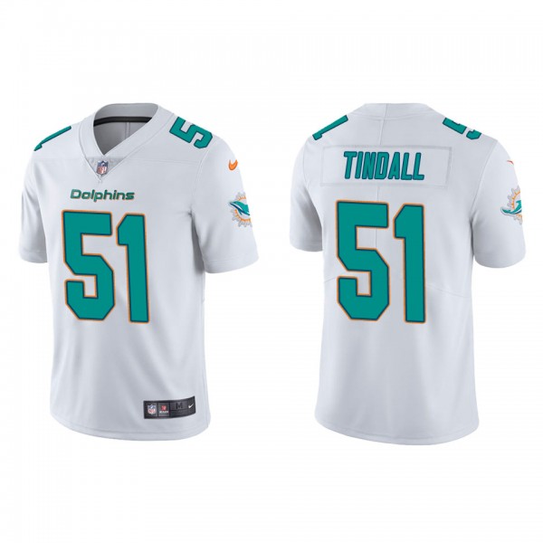 Men's Miami Dolphins Channing Tindall White 2022 NFL Draft Vapor Limited Jersey