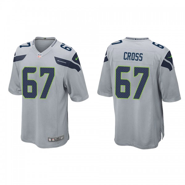 Men's Seattle Seahawks Charles Cross Gray 2022 NFL...
