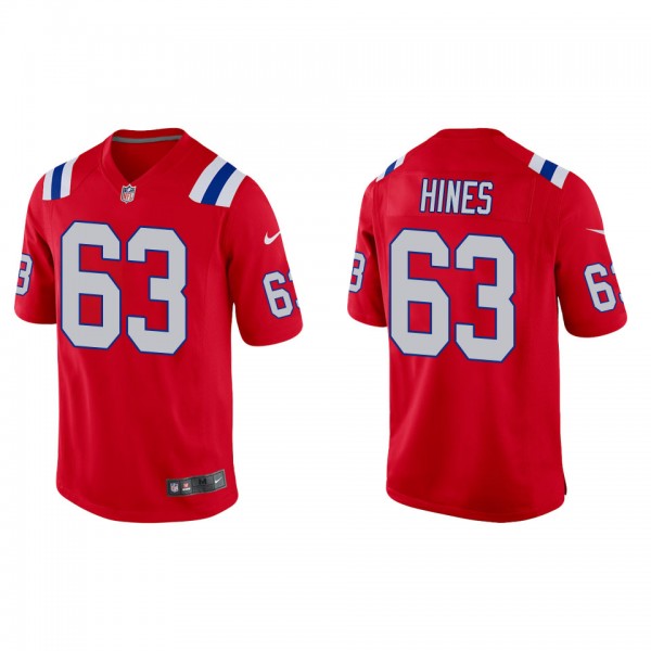 Men's New England Patriots Chasen Hines Red Altern...