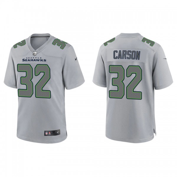 Men's Chris Carson Seattle Seahawks Gray Atmospher...