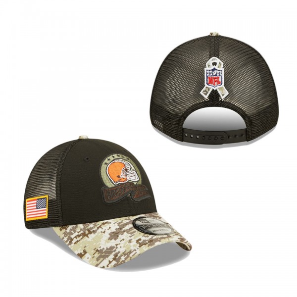 Men's Cleveland Browns Black Camo 2022 Salute To S...