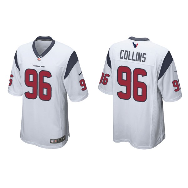 Collins Texans White Game Jersey