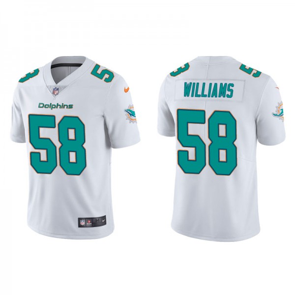 Men's Miami Dolphins Connor Williams White Vapor Limited Jersey