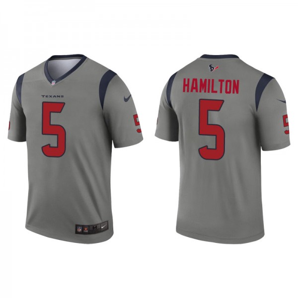 Men's Houston Texans DaeSean Hamilton Gray Inverte...