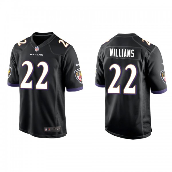 Men's Baltimore Ravens Damarion Williams Black Gam...
