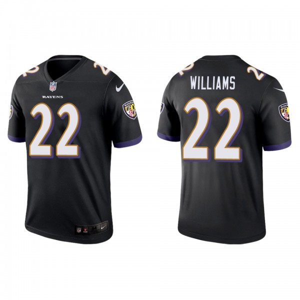 Men's Baltimore Ravens Damarion Williams Black Legend Jersey