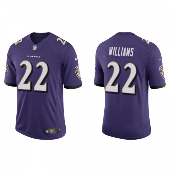 Men's Baltimore Ravens Damarion Williams Purple Va...