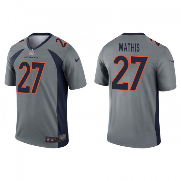 Men's Denver Broncos Damarri Mathis Gray 2022 NFL ...