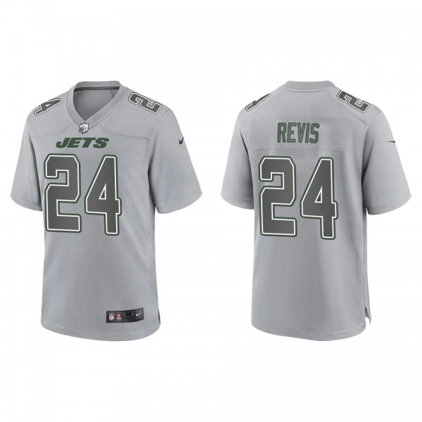 Men's New York Jets Darrelle Revis Gray Atmosphere Fashion Game Hall of Fame Jersey