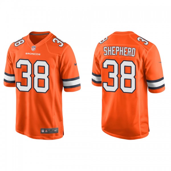 Men's Denver Broncos Darrius Shepherd Orange Alter...