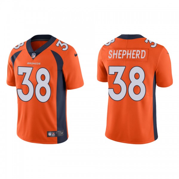 Men's Denver Broncos Darrius Shepherd Orange Vapor...